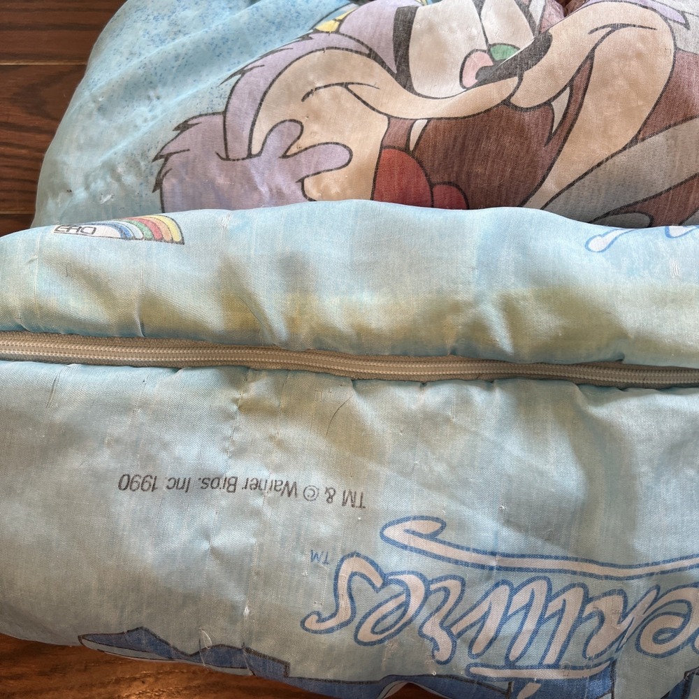 Tiny Toon Adventures Child Sleeping Bag 52" Vintage 90s Montana Max Elmyra Dizzy - Picture 14 of 16